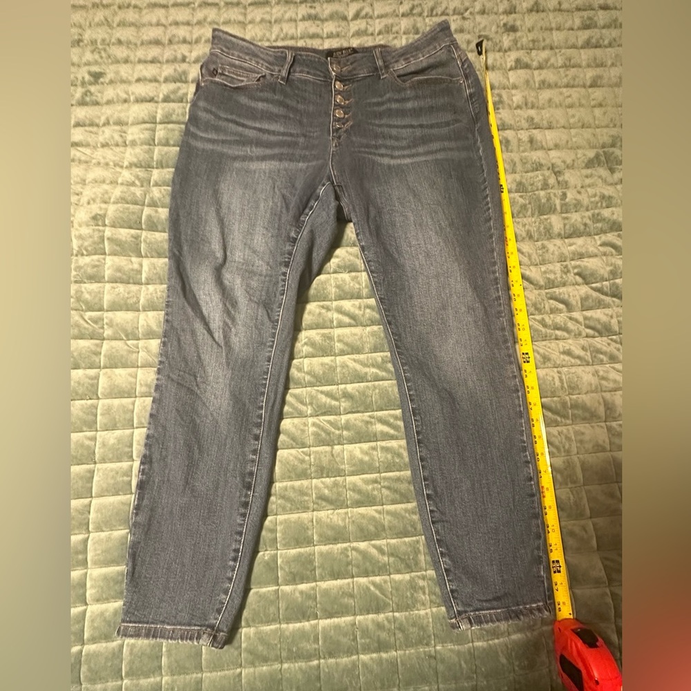Judy Blue High Rise Button Fly Skinny Jeans - 16W